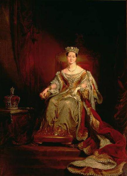George Hayter Queen Victoria seated on the throne in the House of Lords oil painting picture